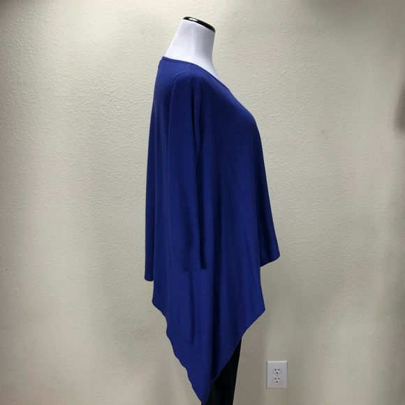 Kerisma Blue 3/4 Sleeve Handkerchief Hem Sweater - Picture 6 of 7